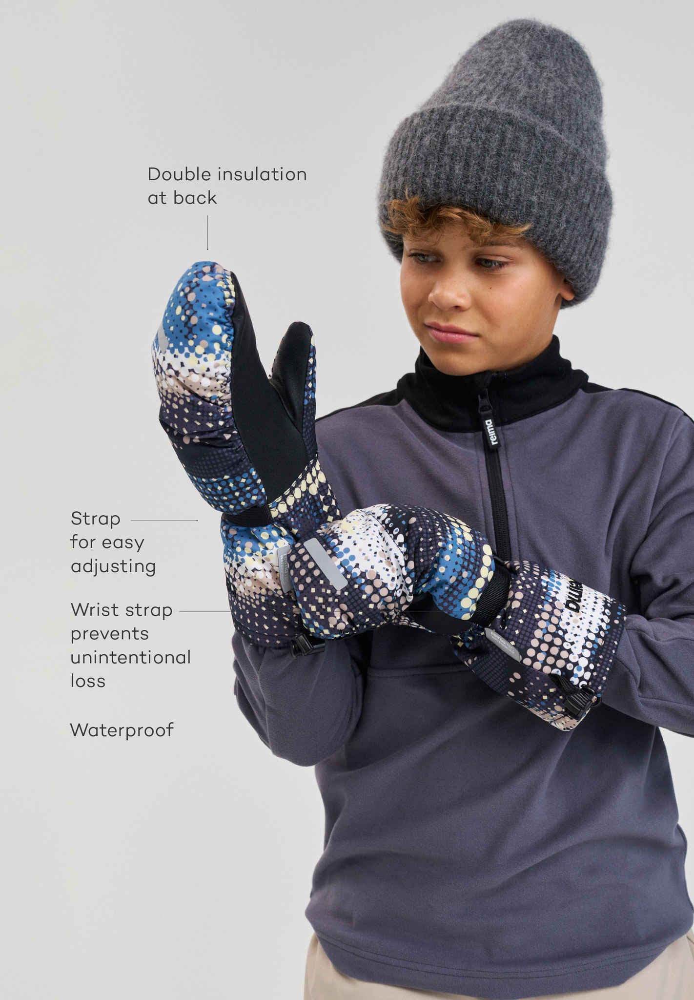 Wasserdichte Kinder-Skihandschuhe von Vanukko Winter