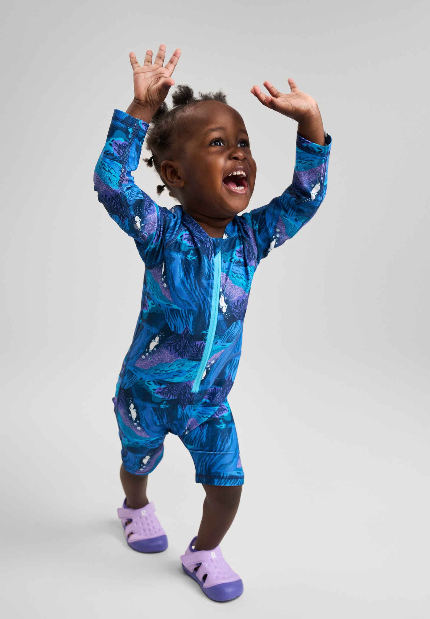 Toddlers' UV protective one piece swimsuit Moomin Sandig Winter