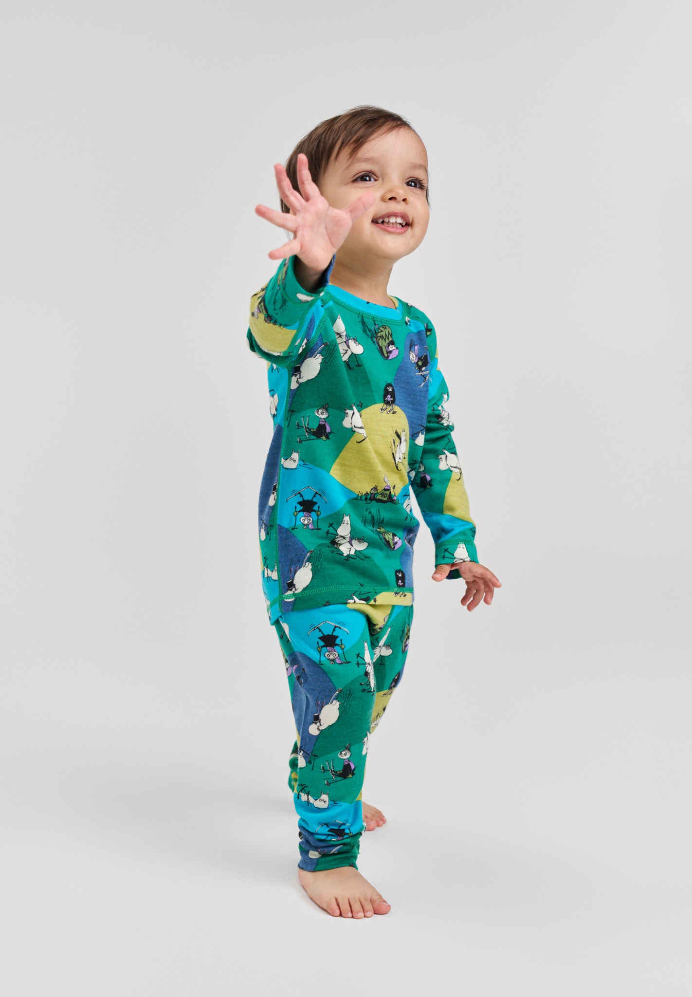 Toddlers' wool mix base-layer set Moomin Trivsam Winter