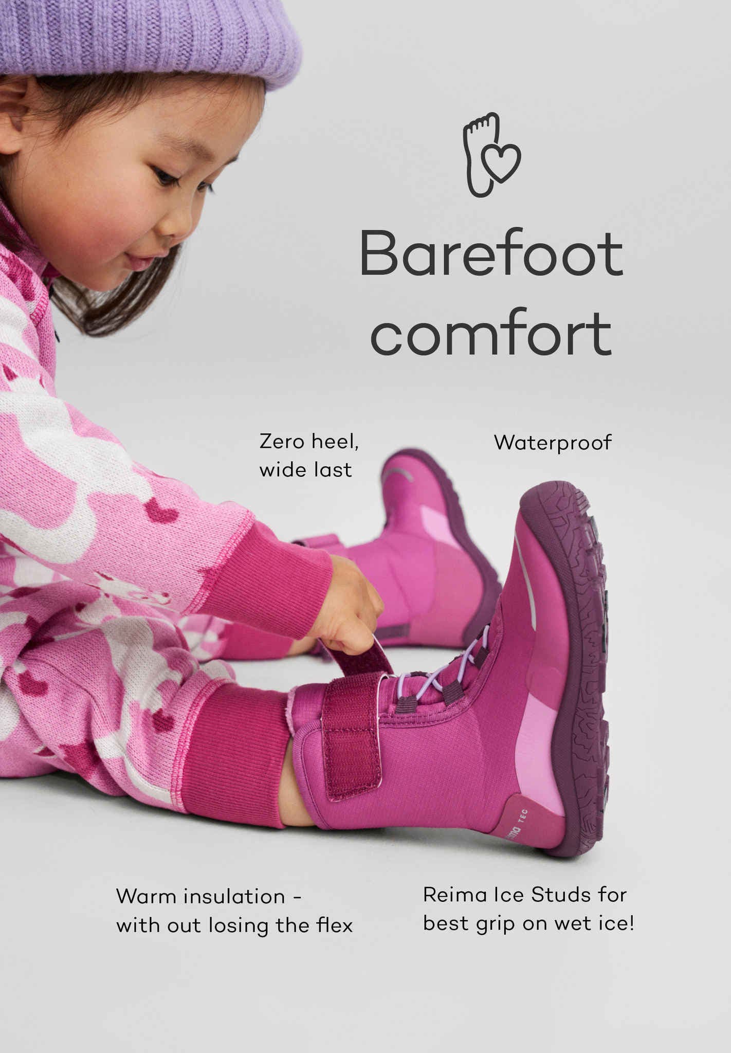 Kinder-Barfuß-Winterstiefel Talvella Kids Winter 